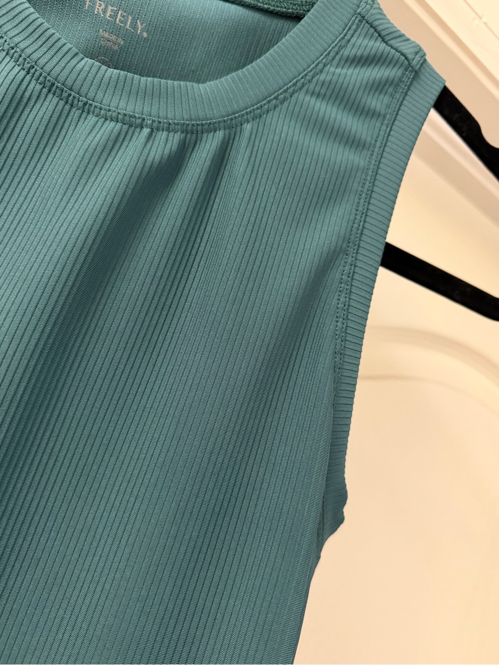 Free People Ribbed Teal Tank Top